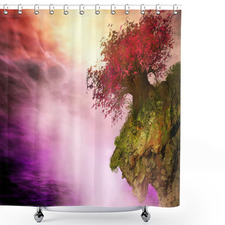 Personality  Tree On The Verge Shower Curtains