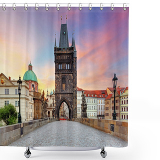 Personality  Prague - Charles Bridge, Czech Republic Shower Curtains