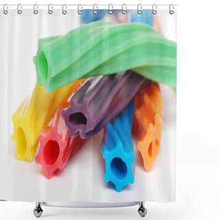 Personality  Multi Colored Licorice Shower Curtains