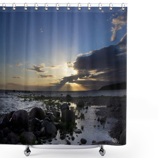 Personality  Sunset On The Gulf Of Finland, Russia Shower Curtains