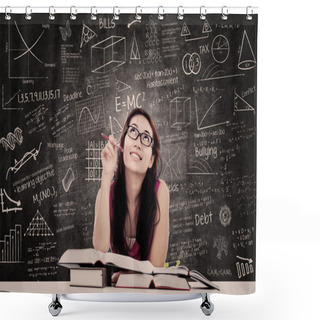 Personality  College Student Study In The Class Shower Curtains