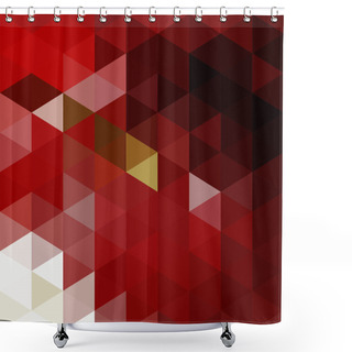 Personality  Abstract Geometric Background With Red Colors Triangles Shower Curtains