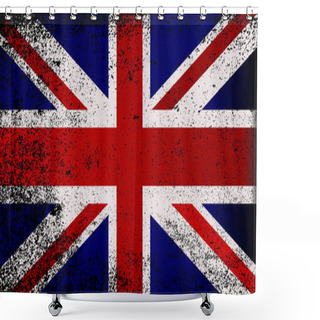 Personality  Grunge Union Jack Flag Shower Curtains