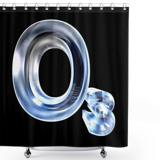 Personality  3d Chemistry Formulas In Glass Of Ozone Shower Curtains