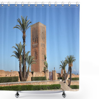 Personality  The Hassan Tower In Rabat, Morocco Shower Curtains