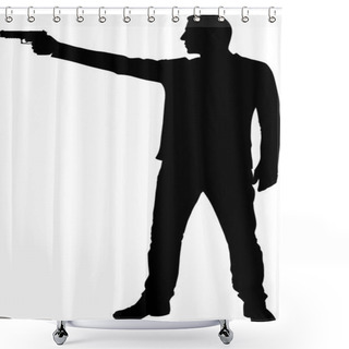 Personality  Shooter Shower Curtains
