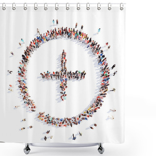 Personality  People In The Form Of A Circle, Add. Shower Curtains