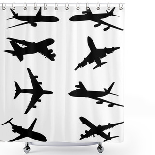 Personality  Airplanes Shower Curtains