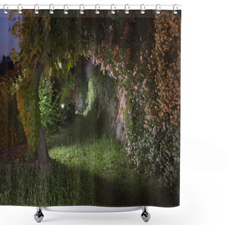 Personality  Garden At Night Shower Curtains