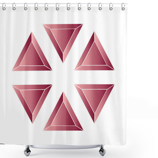 Personality  Group Of Red Rubies Shower Curtains