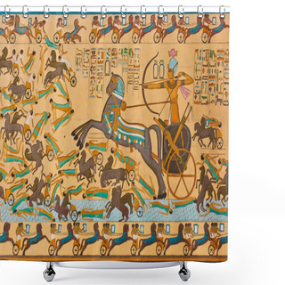 Personality  Ancient Pharaonic Egyptians Hieroglyphic Carvings Shower Curtains