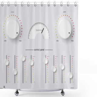 Personality  Control Panel Shower Curtains
