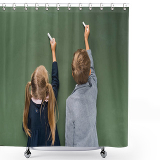Personality  Pupils Writing On Chalkboard Shower Curtains