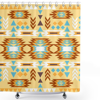 Personality  Seamless Colorful Navajo Pattern Shower Curtains
