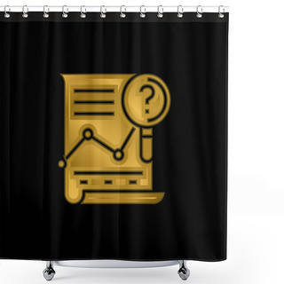 Personality  Analysis Gold Plated Metalic Icon Or Logo Vector Shower Curtains