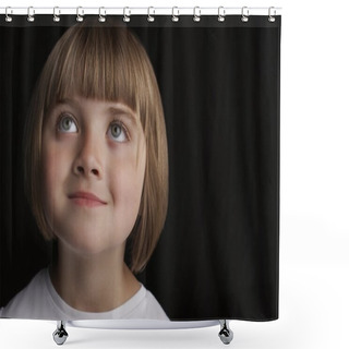 Personality  Girl Portrait Shower Curtains