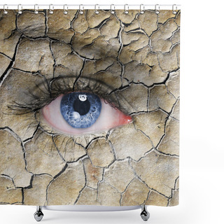 Personality  Earth Face Shower Curtains