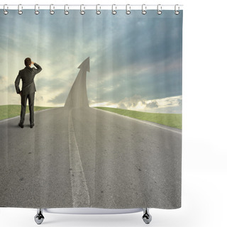 Personality  The Road To Success Shower Curtains
