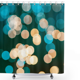 Personality  Abstract Blurred Yellow And Blue Texture Background Shower Curtains