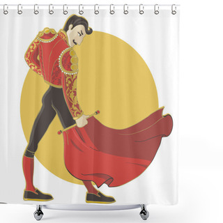 Personality  Matador In Traditional Costume Shower Curtains