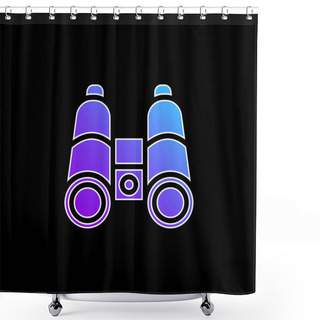 Personality  Binocular Blue Gradient Vector Icon Shower Curtains