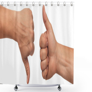 Personality  Thumbs Up Shower Curtains