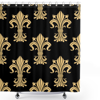 Personality  Golden Victorian Fleur-de-lis  Pattern Shower Curtains