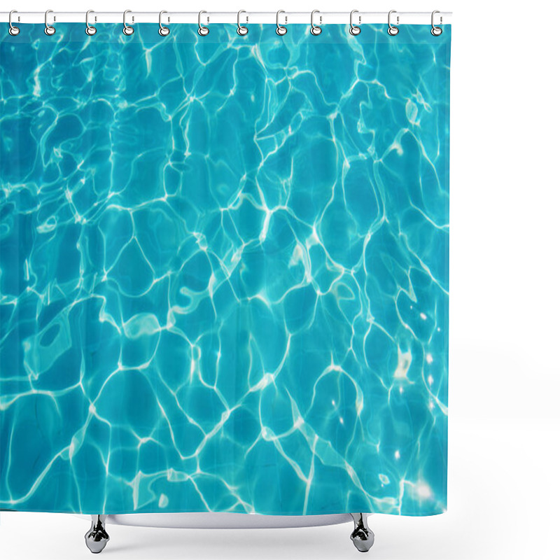Personality  Blue Ripped Water In Swimming Pool Shower Curtains