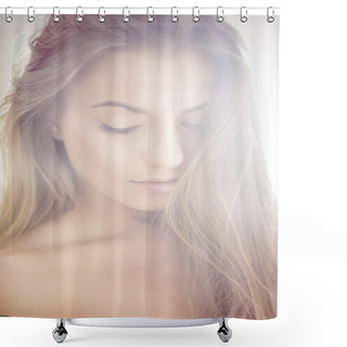 Personality  Beautiful Delicate Woman Shower Curtains