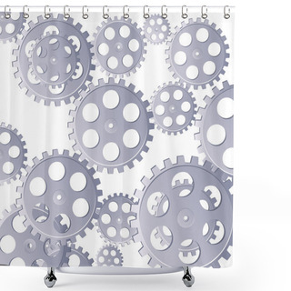 Personality  Pinion On Isolated Background Shower Curtains