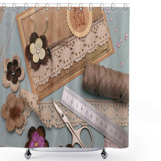 Personality  Scrapbooking Shower Curtains