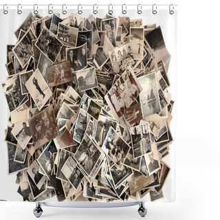 Personality  Lots Of Old Black-and-white Photos  Shower Curtains