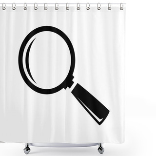 Personality  Vector Magnifying Glass Shower Curtains