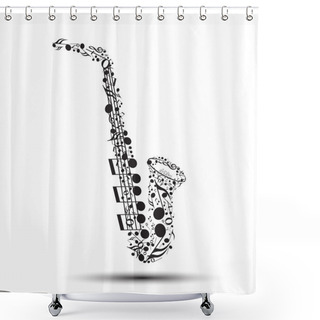 Personality  Saxophone Shower Curtains