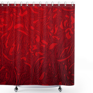 Personality  The Texture Of The Silk Fabric, Red Shower Curtains
