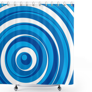 Personality  Abstract Blue Circles Background. Vector. Shower Curtains