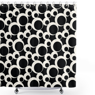 Personality  Cute Geometric Bubbles Graphic Print Vector Pattern Shower Curtains