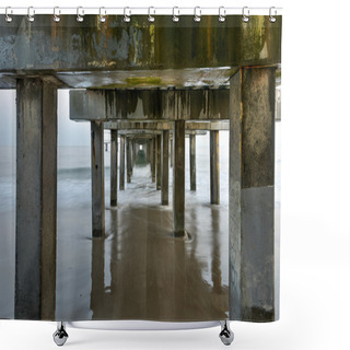 Personality  Under The Pier At The Beach Shower Curtains