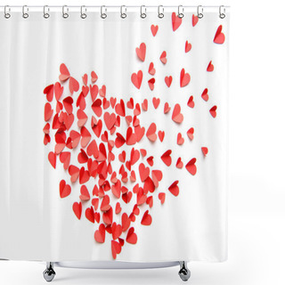 Personality  Heap Of Red Hearts  Shower Curtains