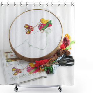 Personality  Cross-stitch Shower Curtains