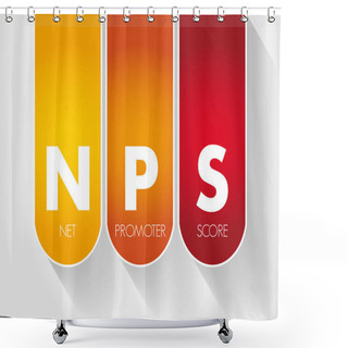 Personality  NPS - Net Promoter Score Acronym Shower Curtains