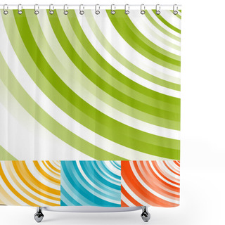 Personality  Radial Circles Abstract Backgrounds Shower Curtains