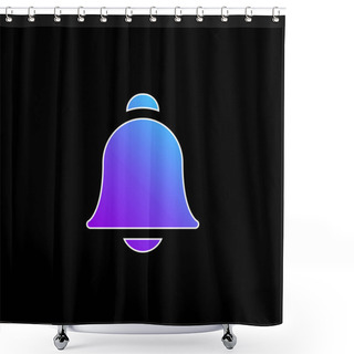 Personality  Bell Blue Gradient Vector Icon Shower Curtains