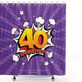 Personality  40th Anniversary Emblem Shower Curtains