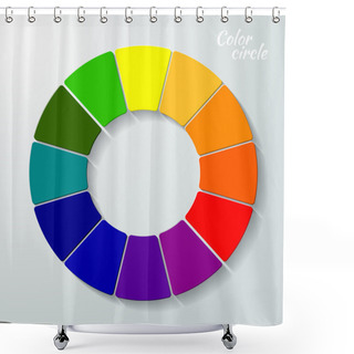 Personality  Colorful Wheel Concept Shower Curtains
