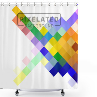 Personality  Pixelated Colorful Pattern  Shower Curtains