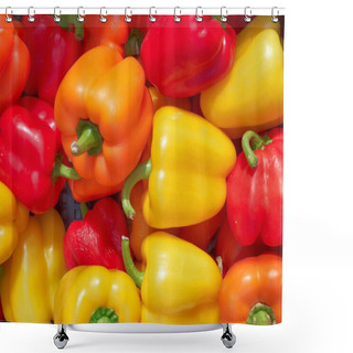 Personality  Colorful Bell Peppers, Natural Background Shower Curtains