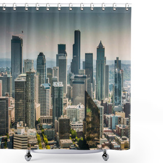 Personality  Seattle Skyline Seen From Space Needle, Washington State, USA Shower Curtains