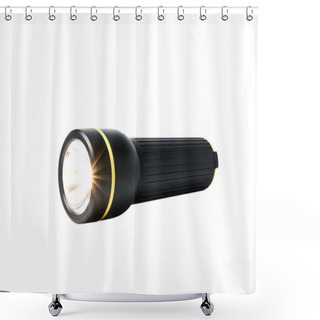 Personality  Black Flashlight Shower Curtains