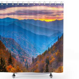 Personality  Smoky Mountains National Park, Tennessee, USA Autumn Landscape Shower Curtains
